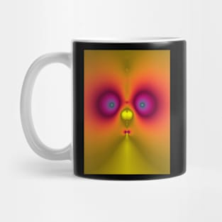 Cute fractal face five Mug